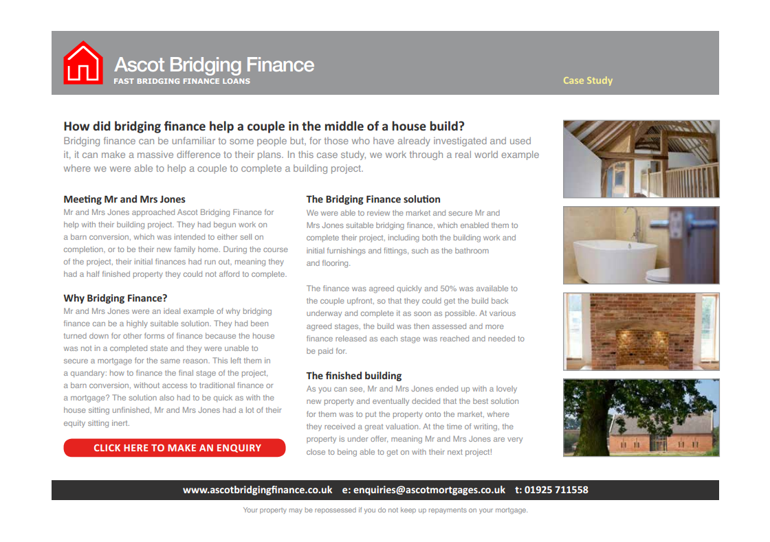 Case Study: How bridging finance can help you to build your dream property